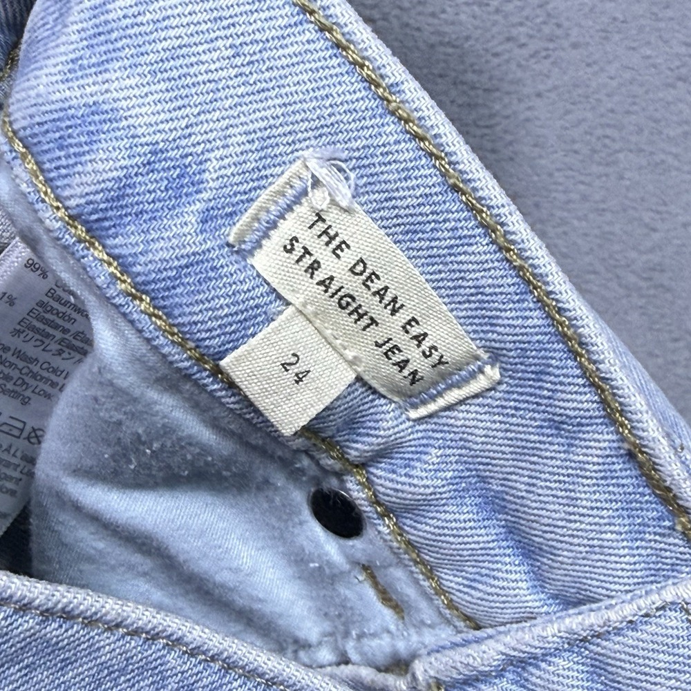 Madewell Jeans Womens 24x33 The Dean Easy Straight Jean ButtonFly Light Wash USA - Picture 3 of 10